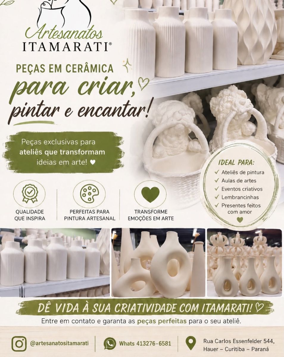 Seu ateliê merece peças que encantam em cada detalhe 